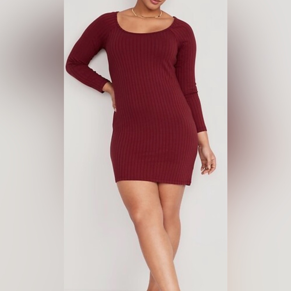 Old Navy Fitted Ribbed Knit Dress M